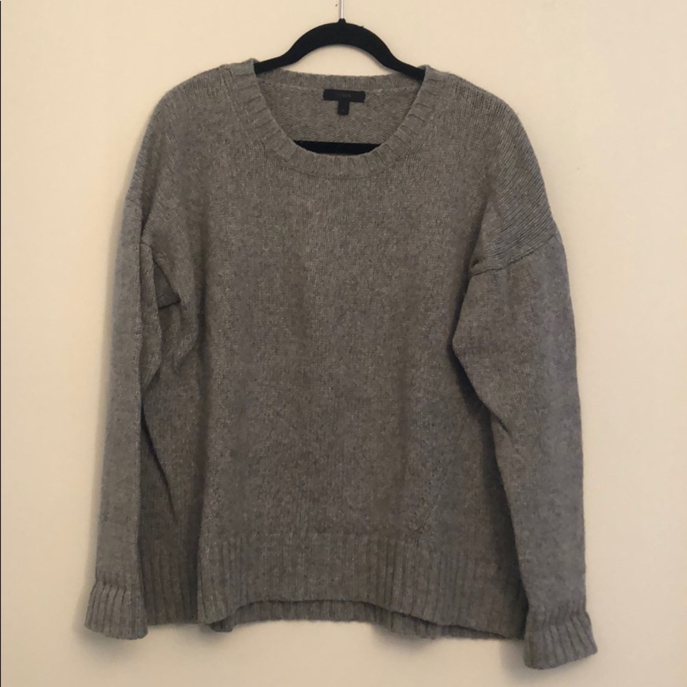J. Crew oversized knit gray sweater